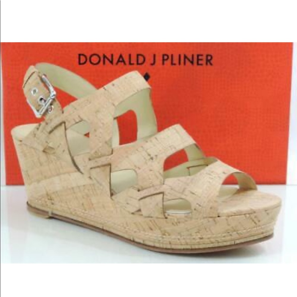 NIB Donald J Pliner Fran Cork Wedges - Picture 2 of 7
